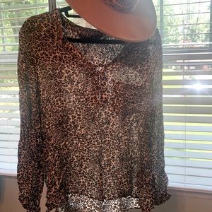 Zara Leopard blouse